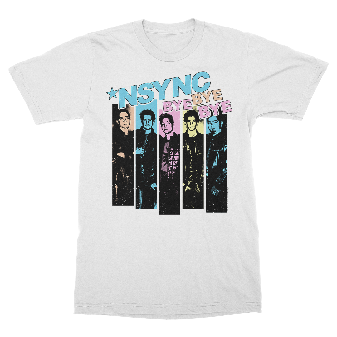 NSYNC - Neon Bye Bye Bye T-Shirt (White)