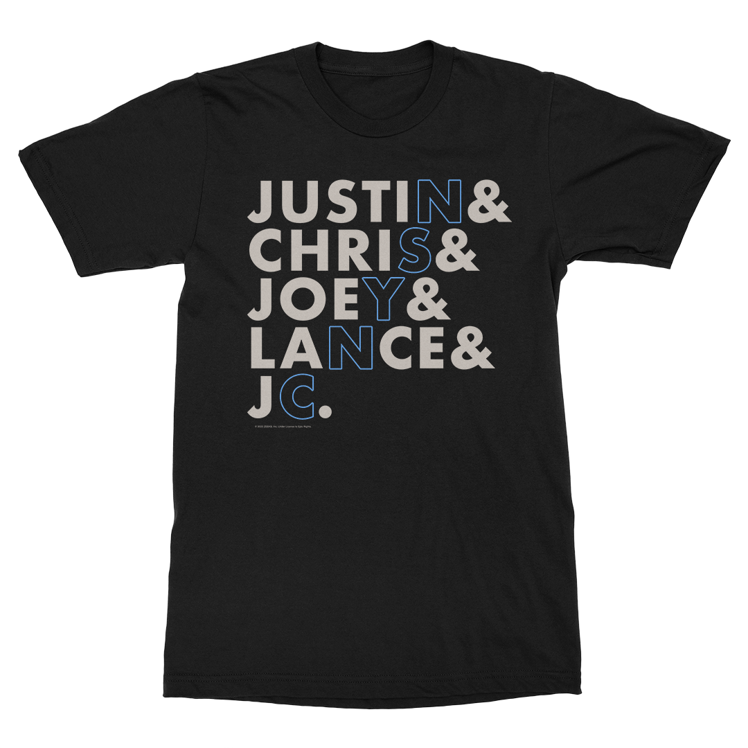 NSYNC - Name Stack T-Shirt (Black)